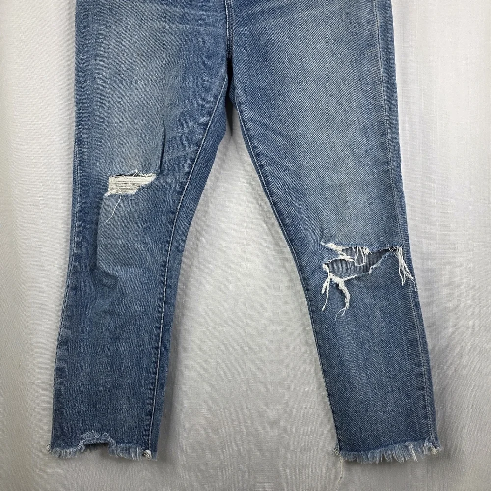 Madewell Women’s The Perfect Vintage High Rise Denim  Distressed Raw Hem Size 28